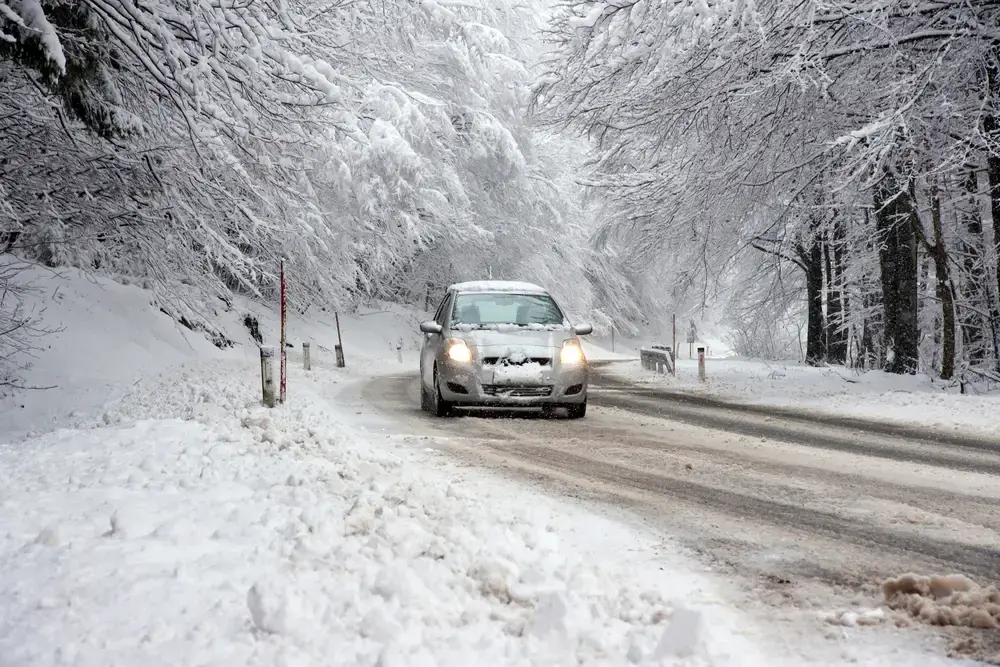 Drive slow in snow