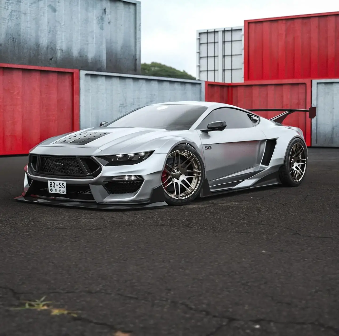 Ford mustang s650 widebody with mid engine 6