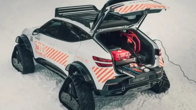 Genesis Unveils Snow-Ready GV60 Mountain Rescue Concept in Davos