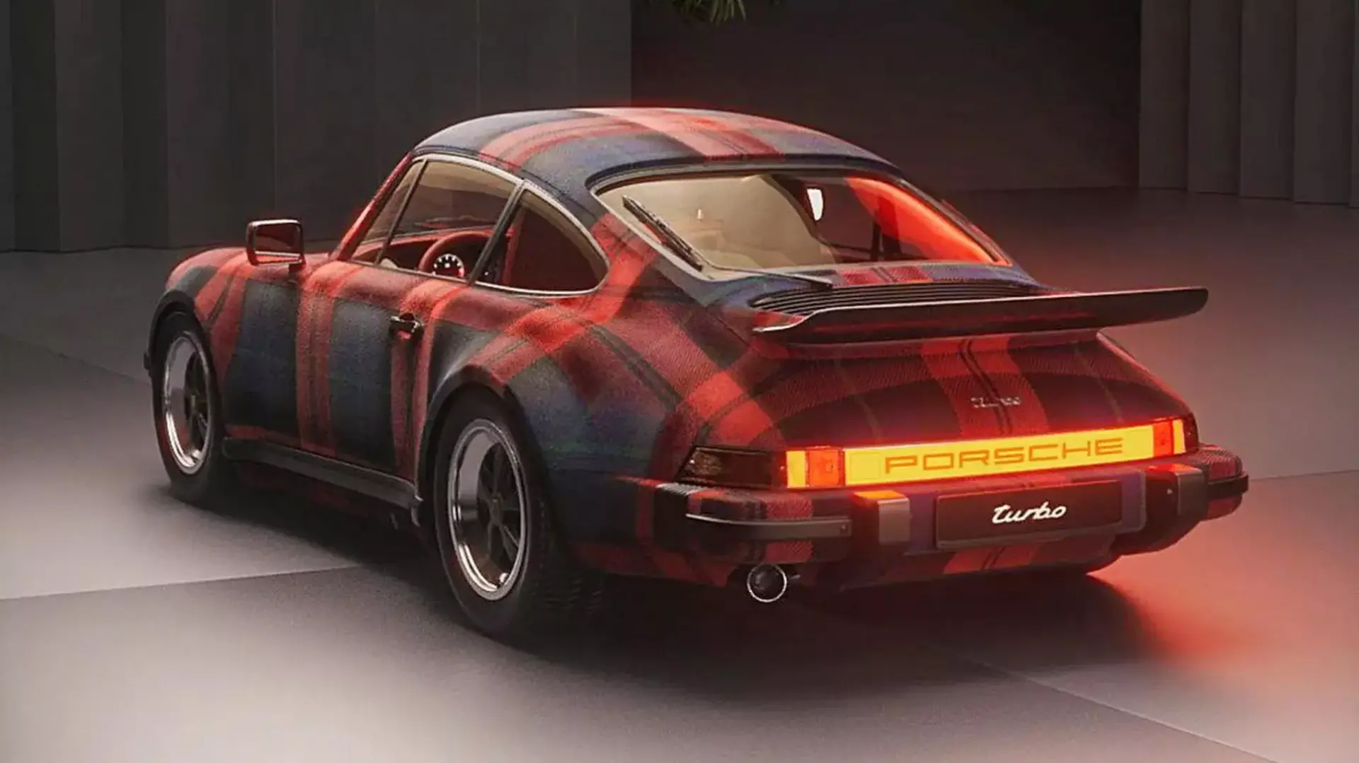 Porsche 911 tartan upholstery 1