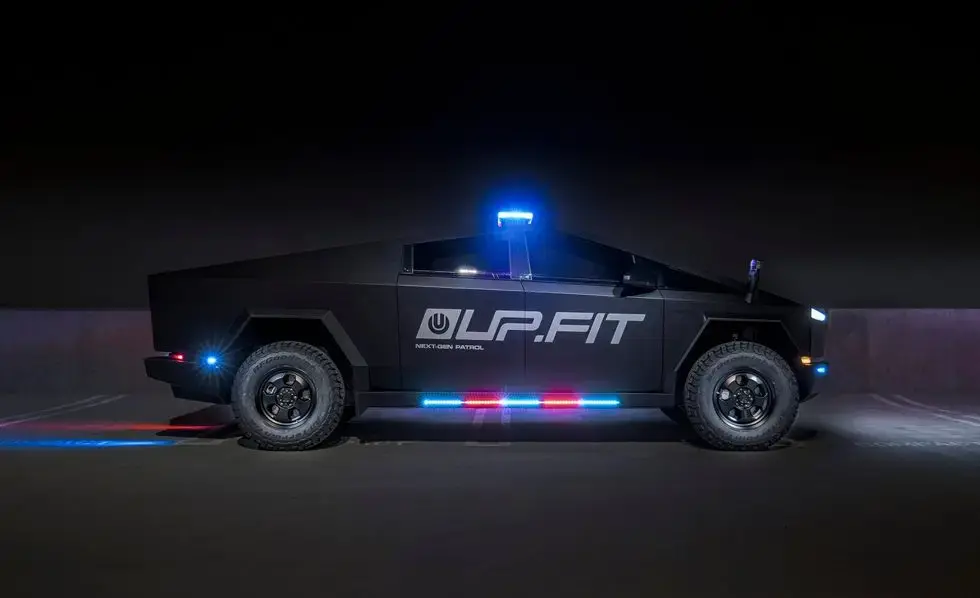 Up fit begins converting tesla cybertrucks for police use 2
